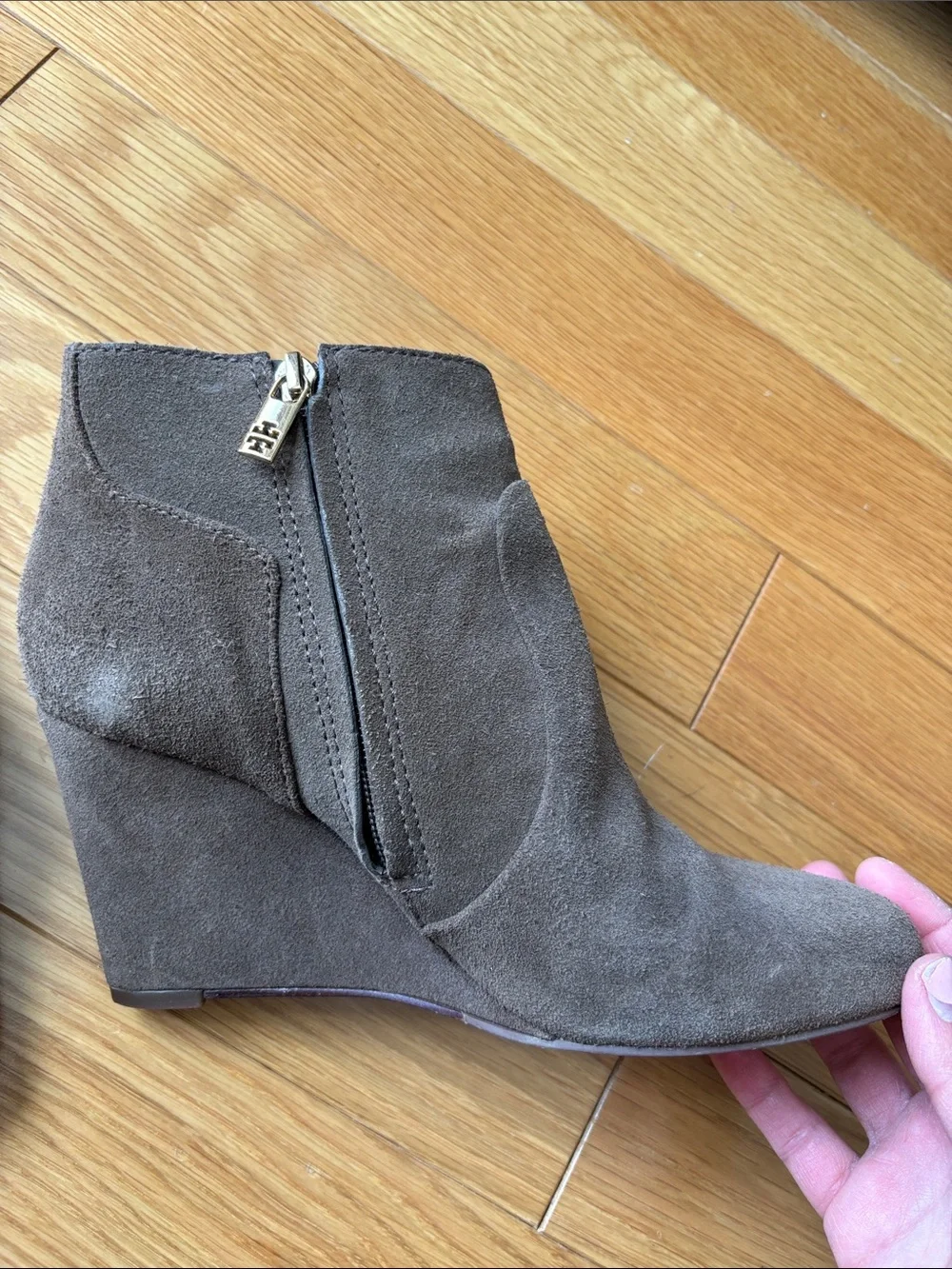 Authentic Tory Burch wedge booties